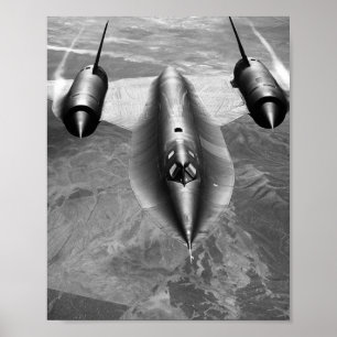 SR-71 Blackbird som flyger över Kalifornien Poster