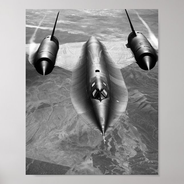 SR-71 Blackbird som flyger över Kalifornien Poster (Framsidan)