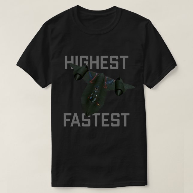 SR 71 Blackbird Spy Plane Fastest Highest   T Shirt (Design framsida)