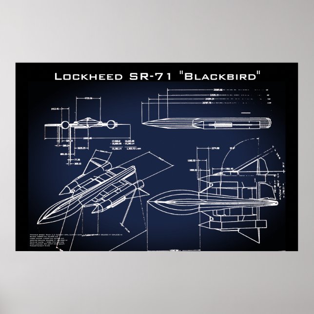 SR-71 Blueprint Poster (Framsidan)
