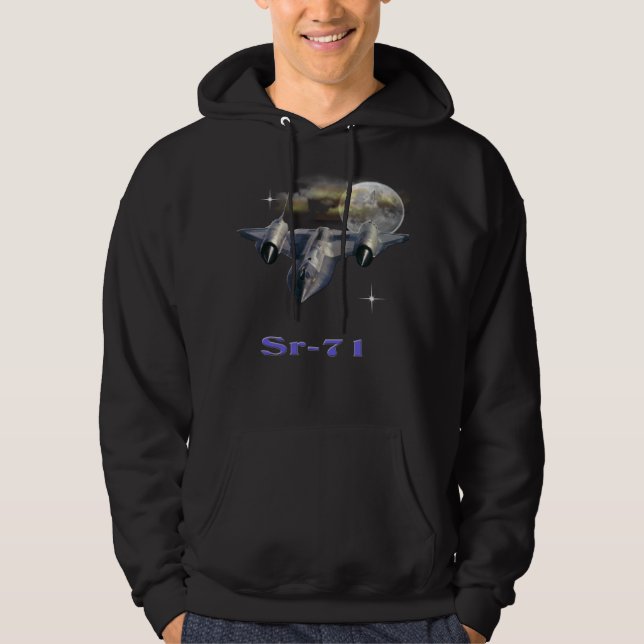 Sr-71 militärspion flygplan hoodie (Framsida)
