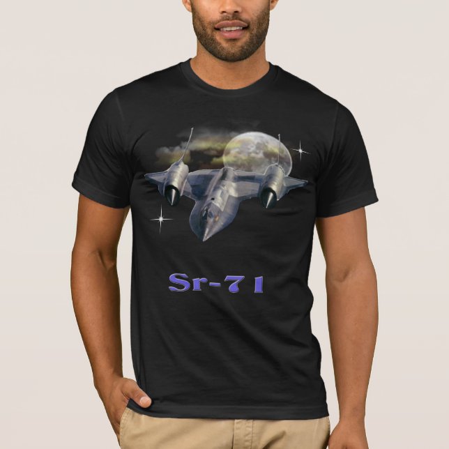 Sr-71 militärspion flygplan T-Shirt (Framsida)