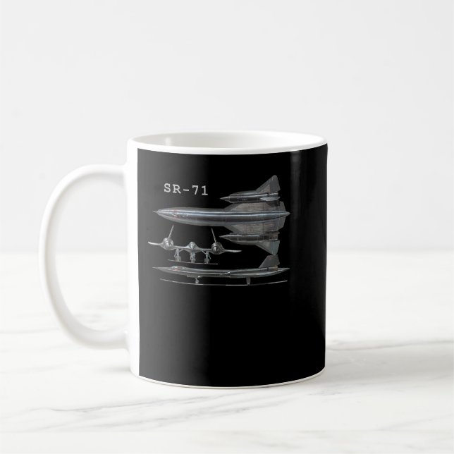 SR-71 Militärt flygplan Kaffemugg (Vänster)