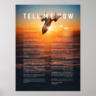 SR-71, solnedgång, med Berätta för mig hur man fly Poster
