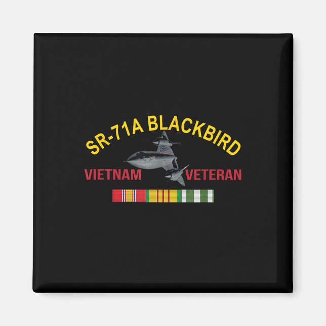 Sr-71a Blackbird Vietnam Veteran Sr 71 Blackbird A Magnet (Framsidan)