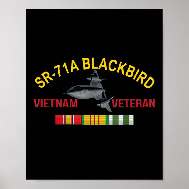 Sr-71a Blackbird Vietnam Veteran Sr 71 Blackbird A Poster (Framsidan)