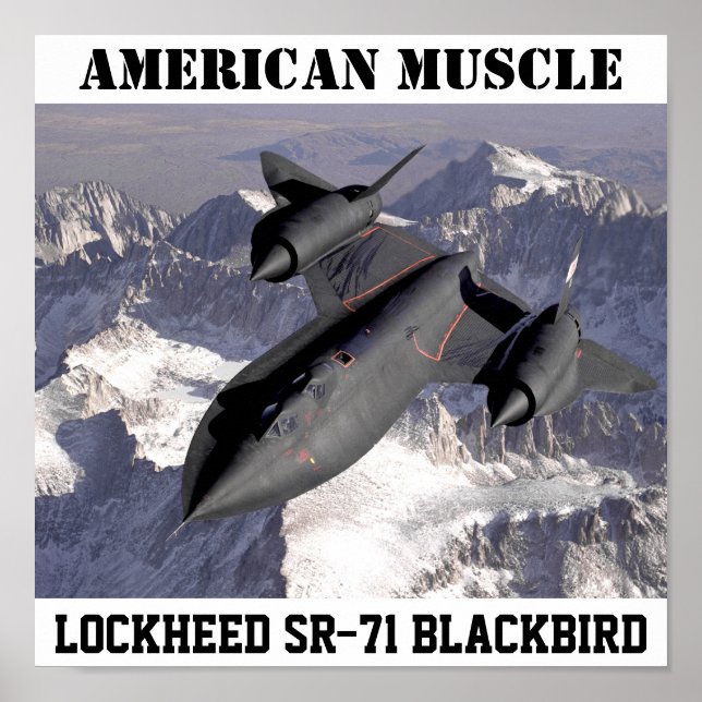 SR-71BlackbirdLockheed: AMERICAN MUSCLE Poster (Framsidan)