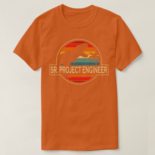 Sr Project Ingenjör Dinosaur T Shirt (Design framsida)
