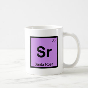 Sr - Santa Rosa Kalifornien Kemisymbol Kaffemugg