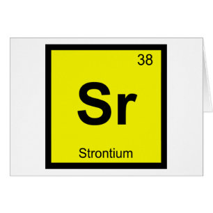 Sr - Strontium kemi periodiska systemet symbol Hälsningskort
