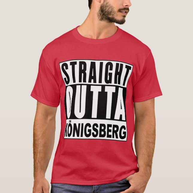 Sraight Outta Konigsberg East Prussia Active funny T Shirt (Framsida)