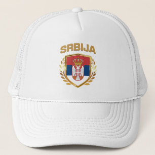 Srbija Flagga Shield Serbien Keps
