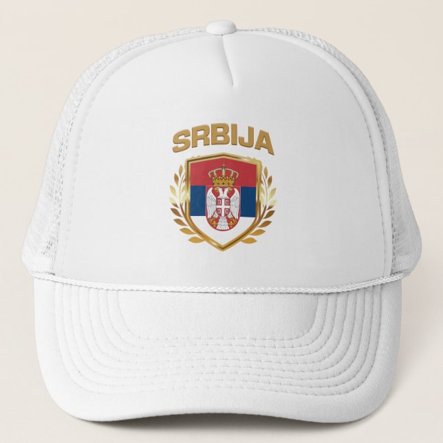 Srbija Flagga Shield Serbien Keps (Framsida)