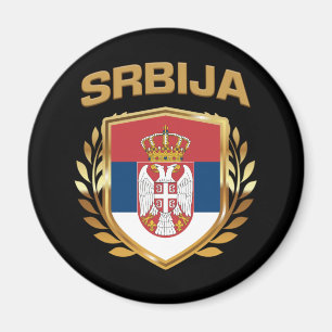 Srbija Flagga Shield Serbien Magnet