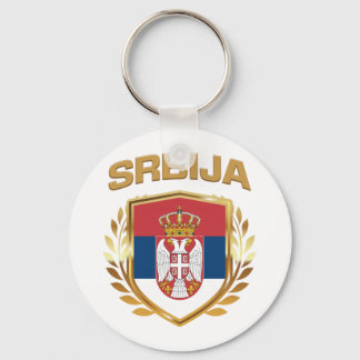 Srbija Flagga Shield Serbien Nyckelring