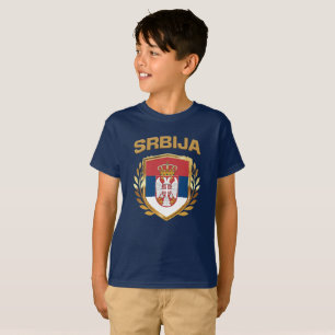 Srbija Flagga Shield Serbien T-Shirt