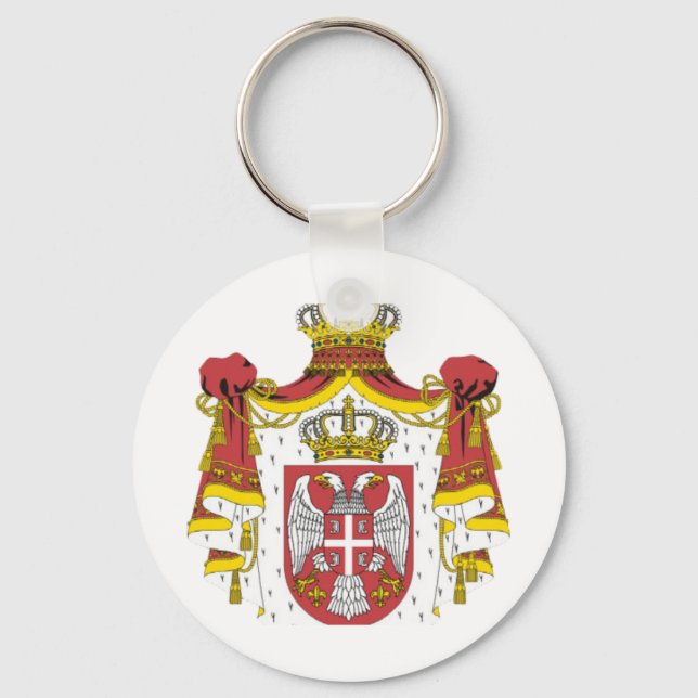 Srbija Grb/Serbiska Jacka av Arm Nyckelring (Framsida)