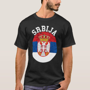 Srbija Serbiska serbiska Flagga serbiska rooter se T Shirt