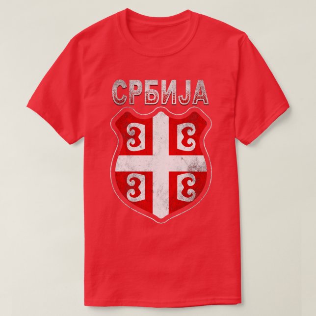 Srbija Serbiska serbiska Kor T Shirt (Design framsida)