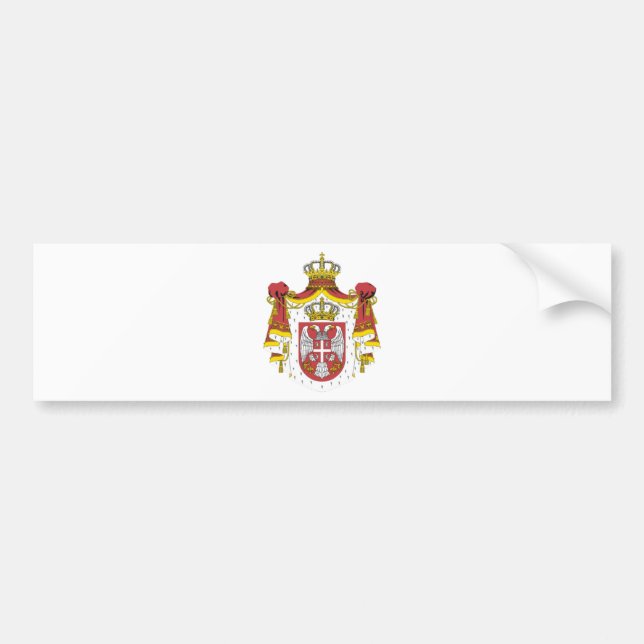 Srbija stora Grb - Veliki/den serbiska Bildekal (Framsidan)