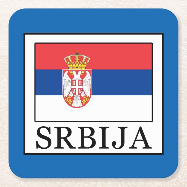 Srbija Underlägg Papper Kvadrat (Framsidan)