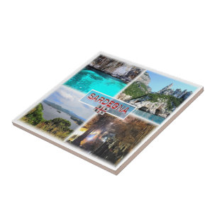 SRD003 SARDINIA, Mosaic, Italien, Fridge Kakelplatta