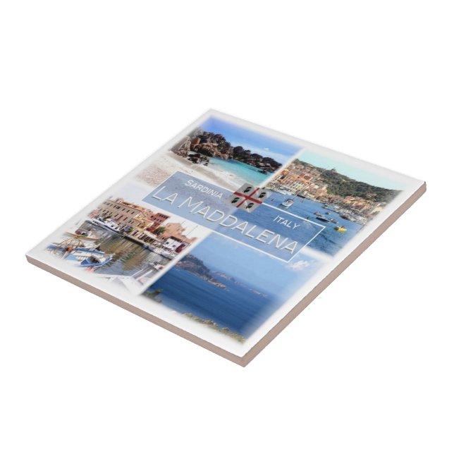 SRD023 LA MADDALENA, Moasik, Sardinien, Kakelplatta (Sidan)
