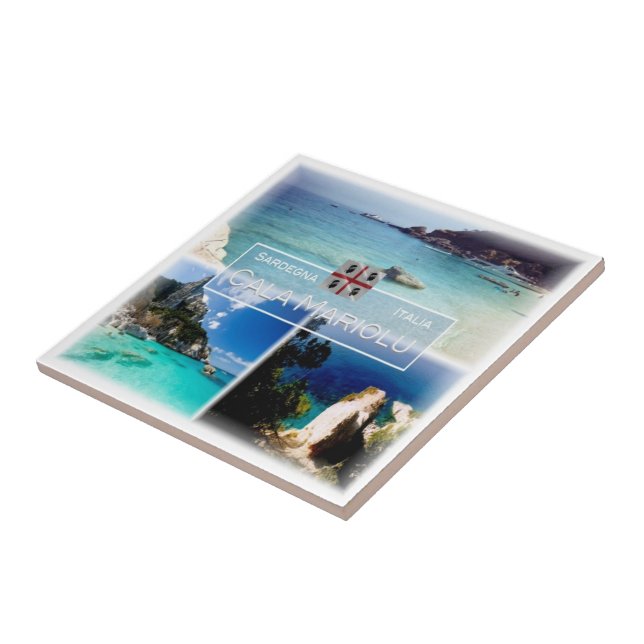 SRD035 CALA MARIOLU, Mosaic, Sardinien Kakelplatta (Sidan)