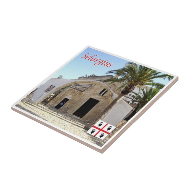 SRD046 SELARGIUS San Lussorio, Sardinien Kakelplatta (Sidan)