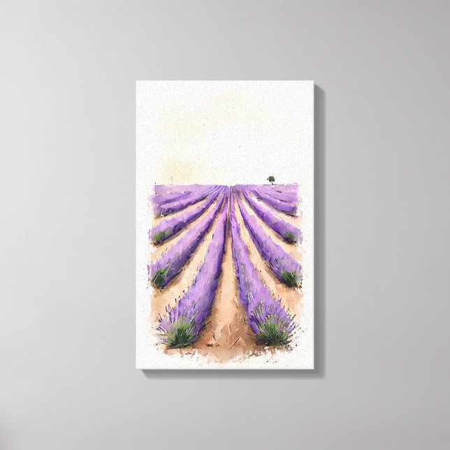 Sretched Canvas - Lavender Fält-målning (Framsida)
