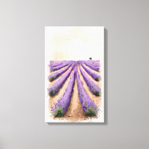 Sretched Canvas - Lavender Fält-målning