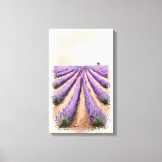 Sretched Canvas - Lavender Fält-målning