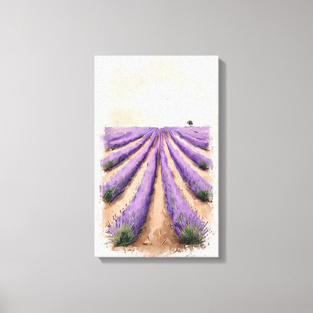 Sretched Canvas - Lavender Fält-målning (Framsida)