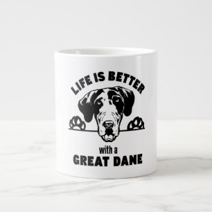 Srgdrr - Livet är bättre med ett Great dane-prog Jumbo Mugg