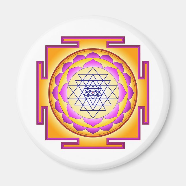 Sri Chakra Goddess Shri Lalitha Tripura Sundari Magnet (Framsidan)