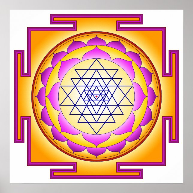 Sri Chakra Goddess Shri Lalitha Tripura Sundari Poster (Framsidan)