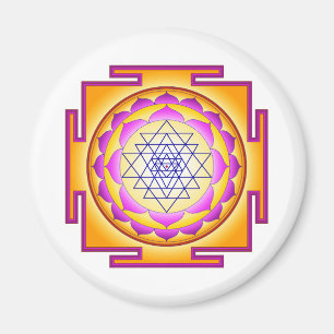 Sri Chakra gudinna Shri Lalitha Tripura Sundari Magnet