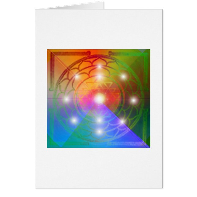 Sri Chakra Yantra Hälsningskort (Framsidan)