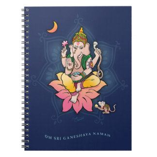 Sri Ganesha Anteckningsbok Med Spiral