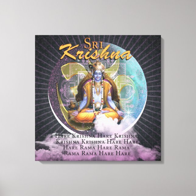 SRI KRISHNA - tryckt Canvas (Framsida)