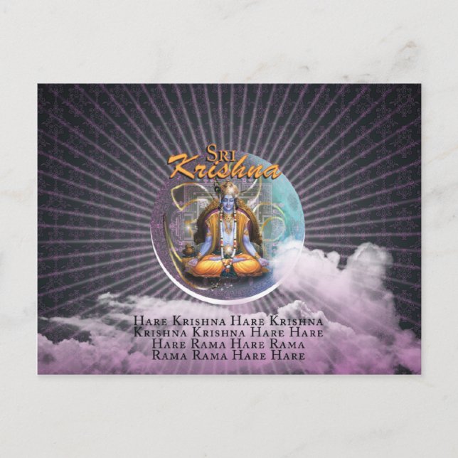 SRI KRISHNA - vykort (Framsida)