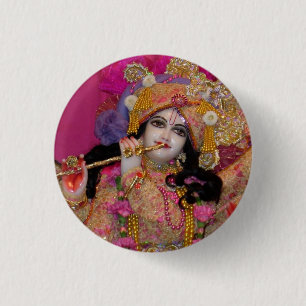 Sri-Krsna knäppas den rosa kortkortet Knapp