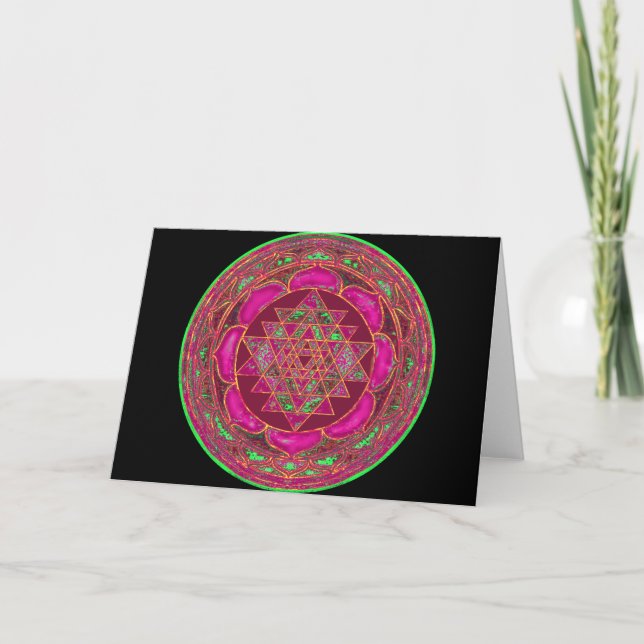 Sri Lakshmi Yantra Mandala Kort (Framsida)
