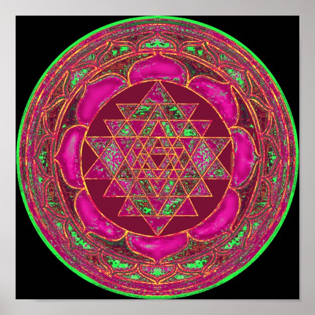 Sri Lakshmi Yantra Mandala Poster (Framsidan)