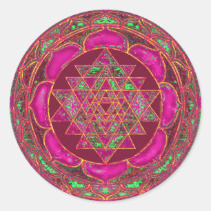 Sri Lakshmi Yantra Mandala Runt Klistermärke