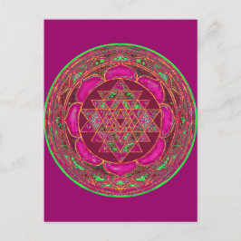 Sri Lakshmi Yantra Mandala vykort