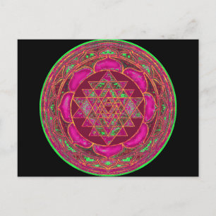 Sri Lakshmi Yantra Mandala Vykort