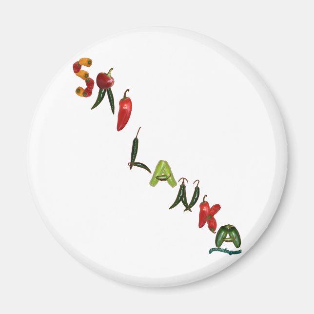 Sri Lanka Chili Peppers Magnet (Framsidan)