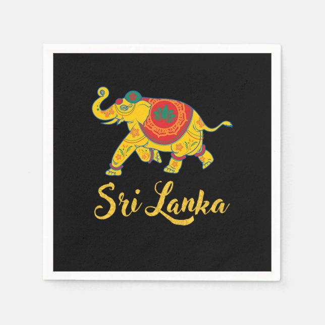 Sri Lanka Elephant India Abstrakt Gift Pappersservett (Framsidan)