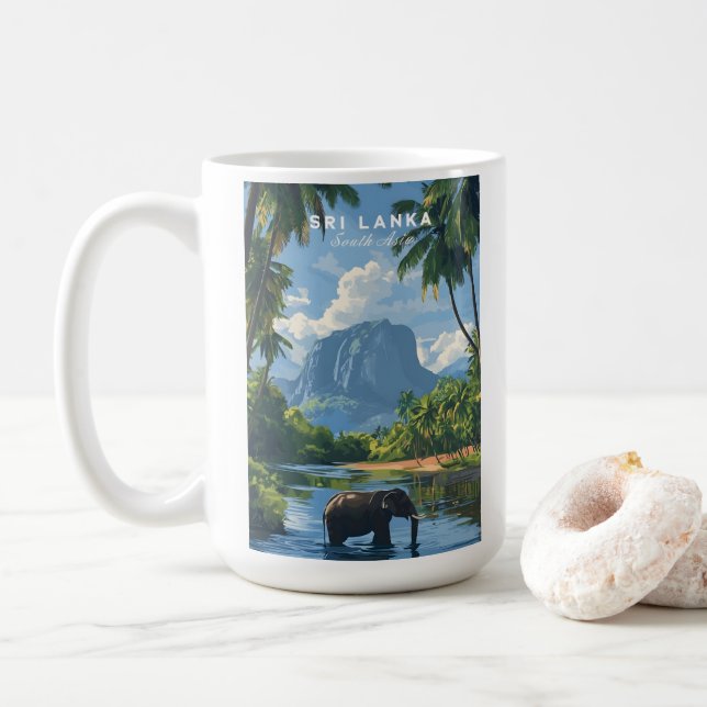 Sri Lanka Elephant Jungle Coffee Mug Kaffemugg (Med munk)